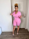 Always On The Go Pink Short Set