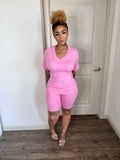 Always On The Go Pink Short Set
