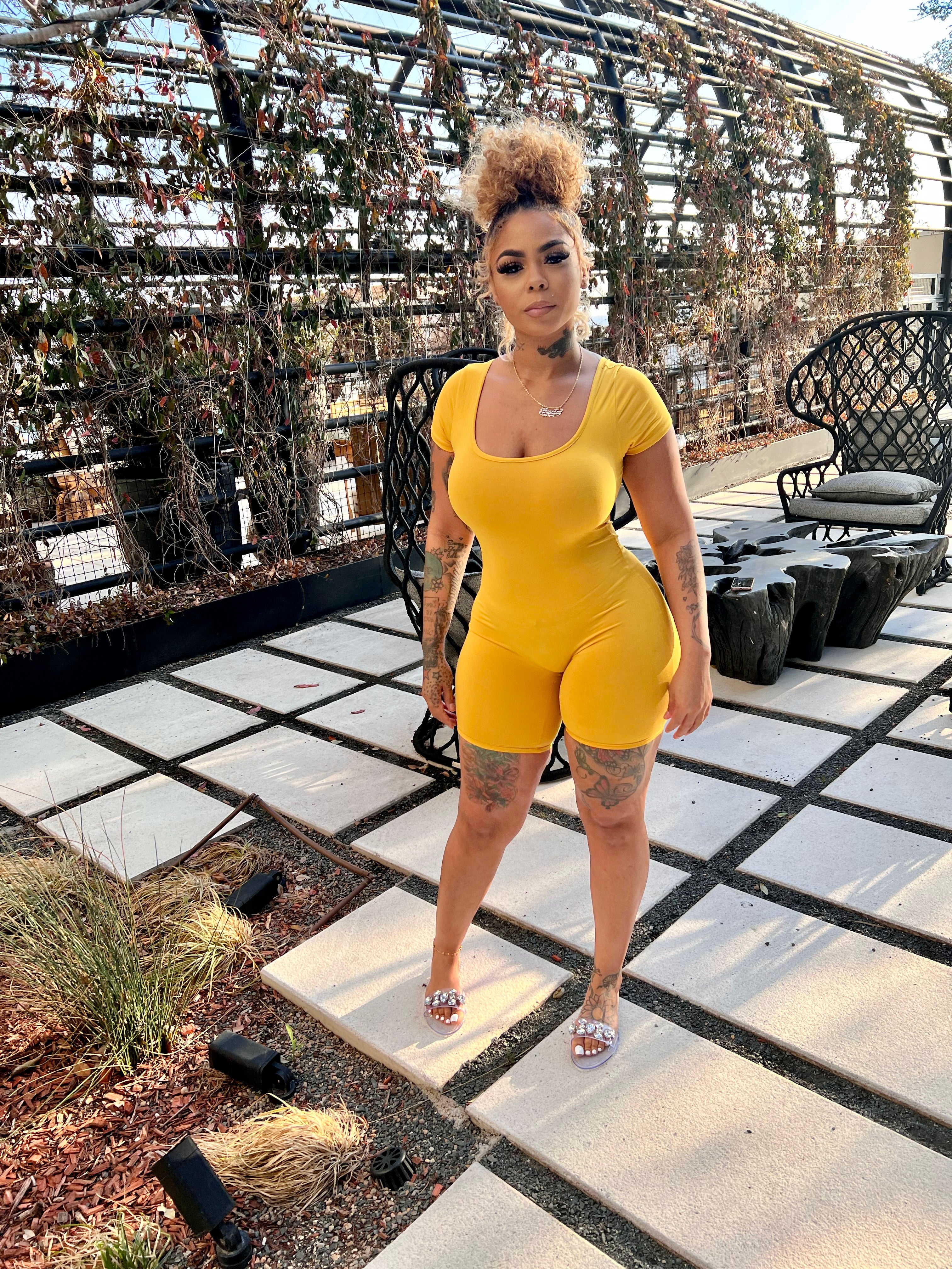 Always On Chill Mustard Romper