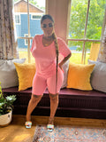 Always On The Go Pink Short Set